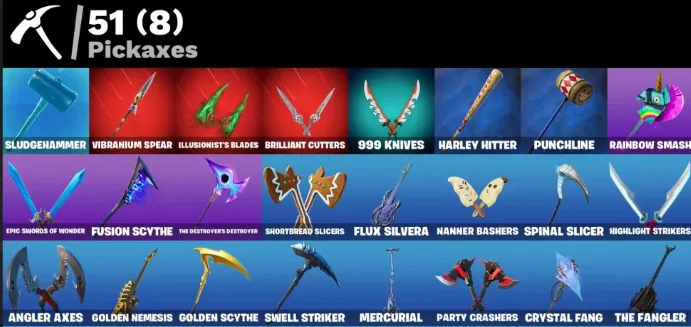 F1340 39 Skins - Fusion, Sorana, Gear Specialist Maya, Rippley Vs Sludge, Imperial Stormtrooper - 51 Pickaxes (G)